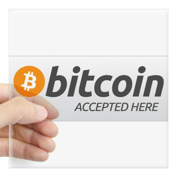 "Bitcoin Accepted Here" Vinyl Retail Shop Window Sign Decal Sticker LARGE